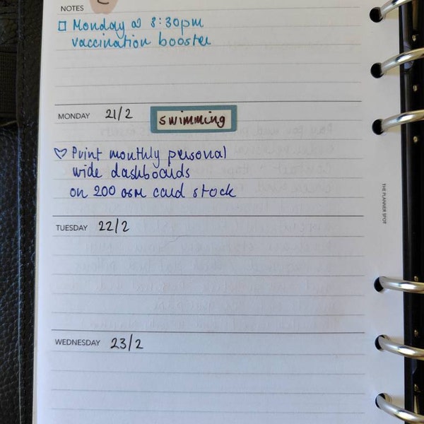 Printable Undated Daily Planner Insert A5 Size Etsy