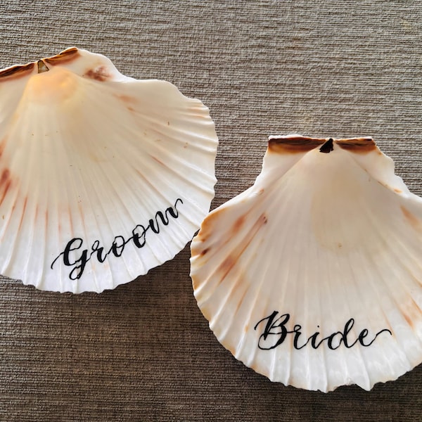 Handwritten Scallop Shell Place Names - Etsy
