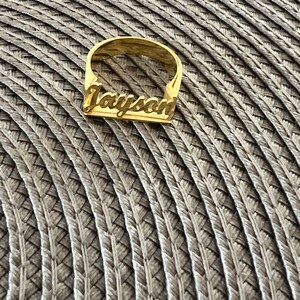 Personalized Name Ring Cursive Font Name Ring Custom Name - Etsy