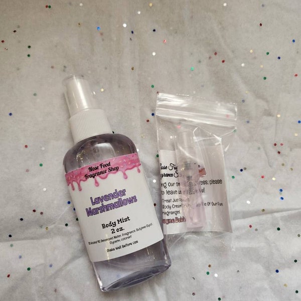 Marshmallow Creme Body Mist, Body Splash, Body Spray, Fragrance Mist ...