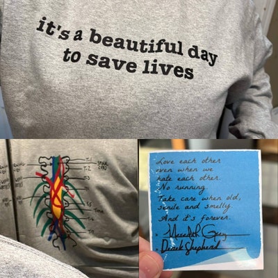 Grey's Anatomy Gift Box Set/ Grey's Anatomy/ Post It T-shirt/ Meredith ...