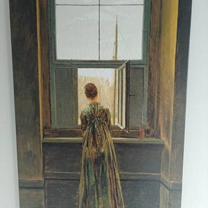 カスパー・ダーヴィト・フリードリヒ作「窓辺の女性」アートプリント
