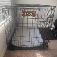 Photo inspiration: Gallery Detail: Personalized Dog Name Plate Kennel Name Sign Dog Crate Name
