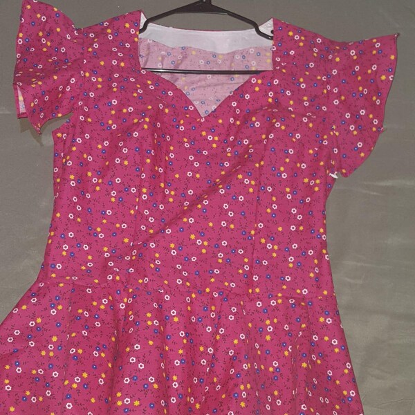 Peplumtop PDF Sewing Pattern Sweetheart Ruffle Sleeve Blouse Shirt ...