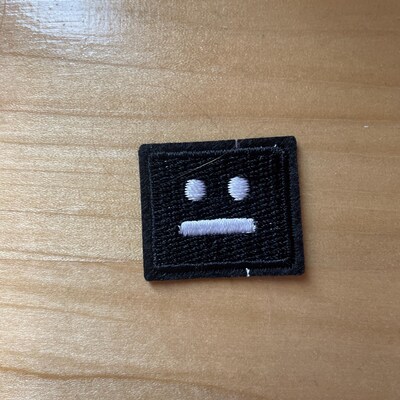 Srsly // Small DIY Serious Face Patch Embroidered Iron Sew on Applique ...