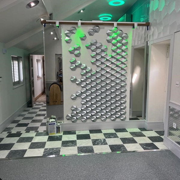 Hexagon 3D Wall Panels – NORM Decorative Cladding System – Modern Wall ...