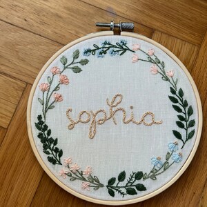 Personalised Name Embroidery Pattern – Digital Download - PDF