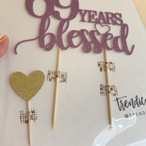 69 Years Blessed Cake Topper 69th Birthday Cake Topper Happy | Etsy