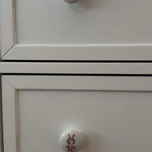 Ballet Rabbit drawer handle knobs, Flowers Rabbit ceramics drawer knob,Bunny nursery cabinet knobs handle,nursery decor,wardrobe handle knob