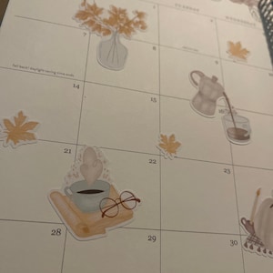Comfy Fall Sticker Sheet Bujo Stickers Planner Stickers - Etsy