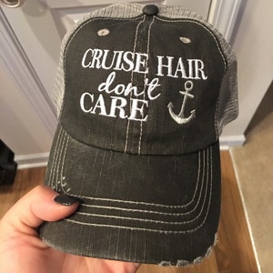 Cruise Hair Don't Care Trucker Hat With Anchor Color of - Etsy