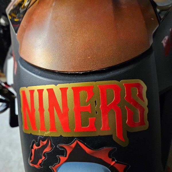 S9 Display Adesivo San Francisco 49ers Skyline - Decalcomania Per Auto, Muri, Laptop, Vinile Adesivo Lucido Sticker Per Bici, Skate, Borracce - Foto 8