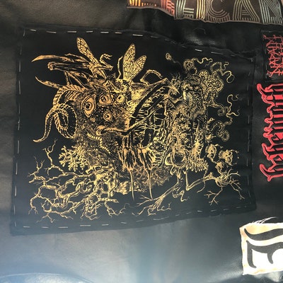 Back Patch Sew-on CRAWLING CHAOS: White, Red, Gold Demonic,occult ...