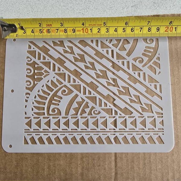 Polynesian Tribal Pua Reusable Stencil Flowers Pattern DIY Cakes ...