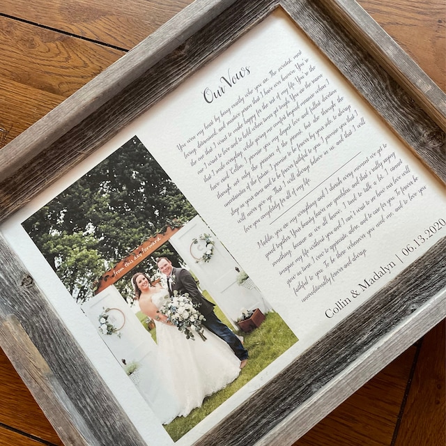 1pc Wedding Vows Book, Includes Wood Photo Frame Set, Wedding  Supplies,Wedding Favor,Wedding Decoration,Wedding Arrangement,Wedding Gift,  12inch