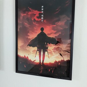 Levi Sunset | Attack on Titan Poster | SNK Anime Print | Japanese