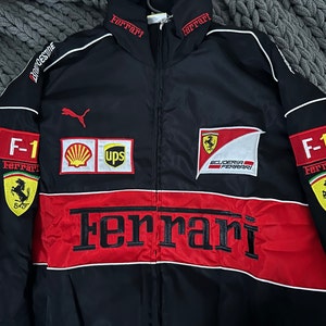 Racing Jacket Vintage RARE Ferrari Fashion Winter Embroidered - Etsy