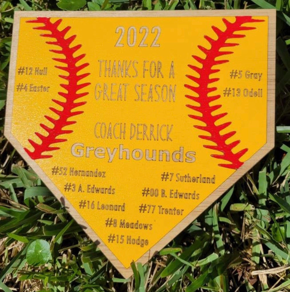 SOFTBALL COACH GIFT + Softball Plaque + Coach Plaque + End of Season Gift + Personalized Gift