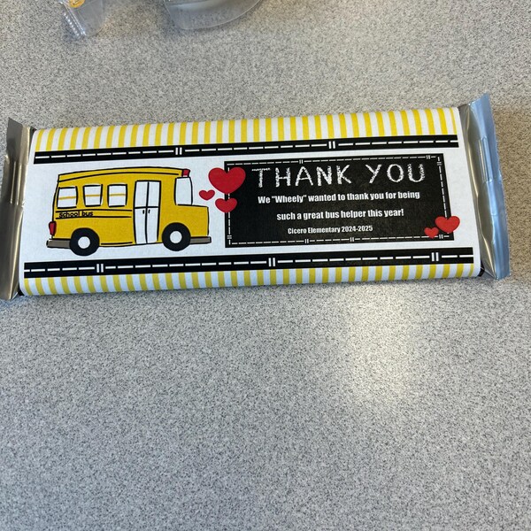 Printable DIGITAL School Bus Driver Appreciation Valentine Thank You ...