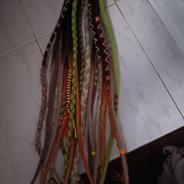 Wool Dreadlocks Solid and Braids Colors: Blond, Sand Beige, Cinnamon ...