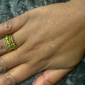 Customer photo from Keesha, Five Stone Raw Peridot Ring