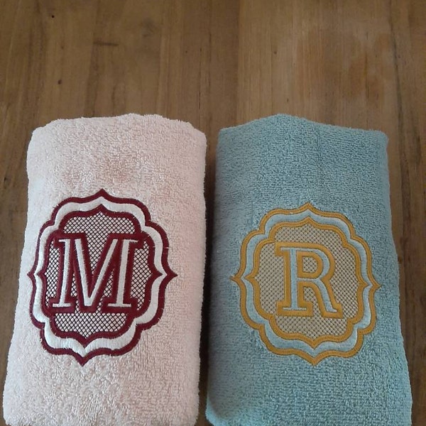 Embossed Monogram Font - 26 Machine Embroidery Designs - 5, 6, 7 and 8 ...