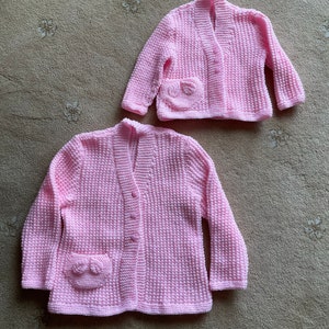 KNITTING Pattern-little Girls Textured V Neck Cardigan With Detailed ...