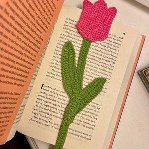 Easy Crochet Tulip Applique Pattern – Flower Bookmark, Decor (PDF