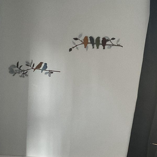 Rustic Metal Bird Wall Decor - Farmhouse Style - Set of 2 - Etsy