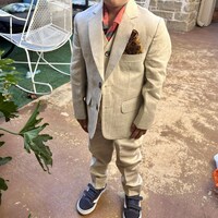 Bespoke Rust Orange Slim Fit 2-piece Suit – Men's Prom, Wedding, Dinner ...