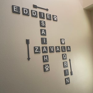 5x5 Large Scrabble Tiles Wall Art Family Scramble Letters - Etsy