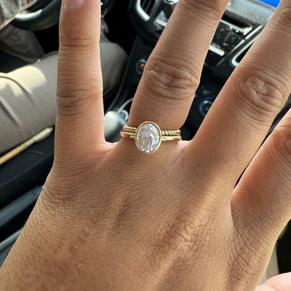 14k Gold Twist Rope Ring / Gold Braided Band Ring for Women / Twisted ...