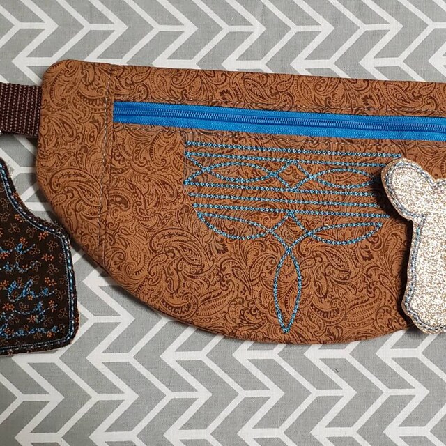 ウエスタンブーツステッチ刺繍デザイン、機械刺繍デザイン、4