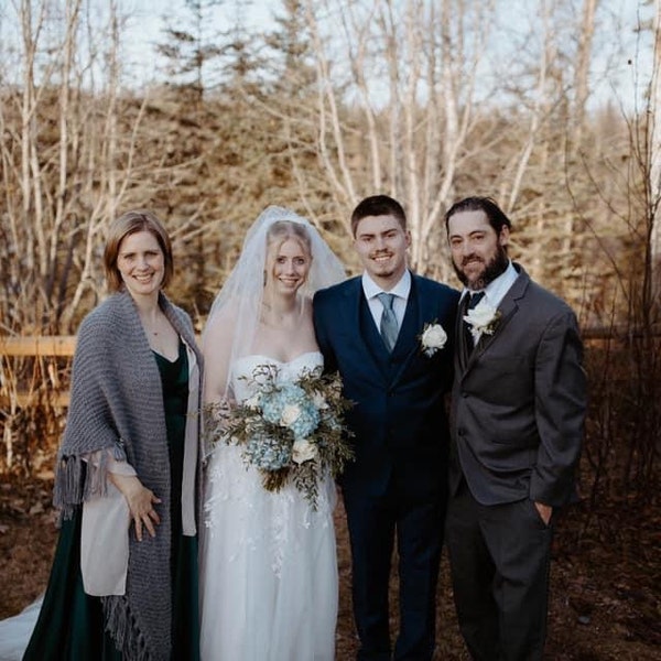 dusty rose wedding shawl