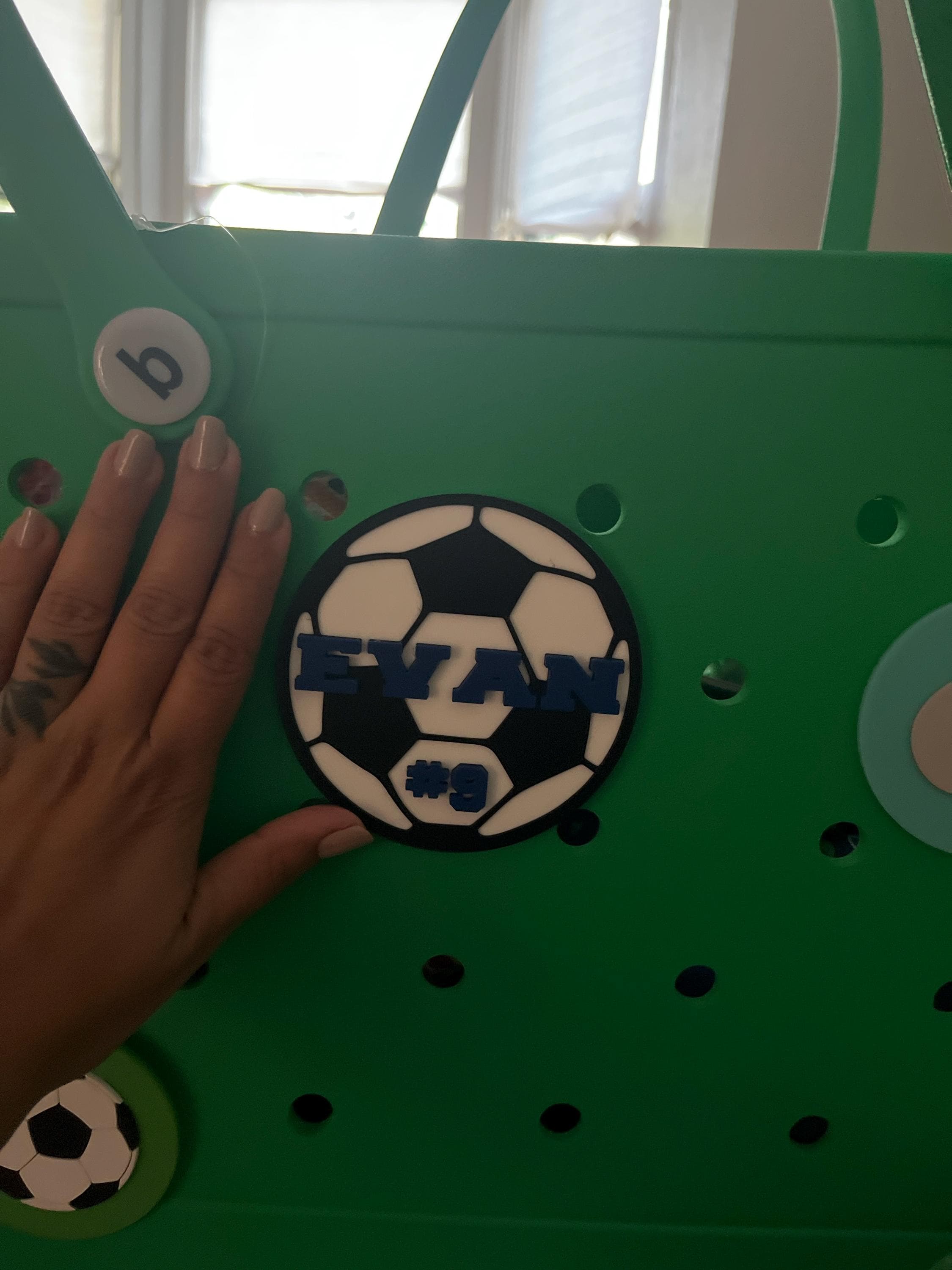 3D Printed Custom Soccer Ball Bag Charm, Personalized, Player Name, Player Number, Team Name