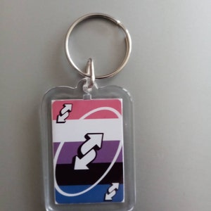 Pride Reverse Uno Card Keychains: Rainbow, Lesbian, Bisexual, Pansexual,  Transgender, Asexual, Genderqueer, Non-binary, GenderFluid