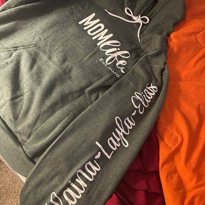 Mom Life Sweatshirt, Sleeve Print, Mom Sweater, Mom Sweatshirt, Gift ...