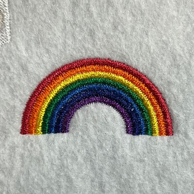 Rainbow Machine Embroidery Design 8 Sizes (Instant Download) - Etsy