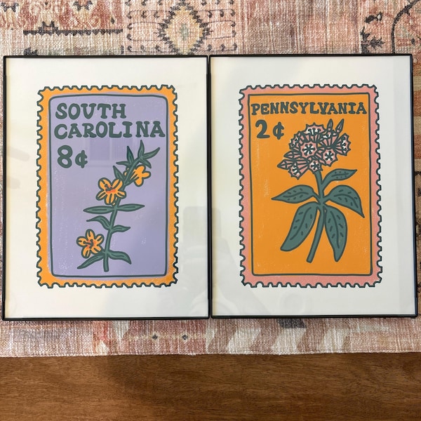 State Flower Print - Etsy