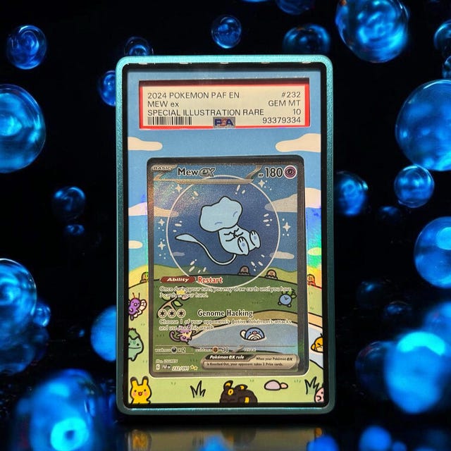 Bubble Mew Pokemon Card Extended Art With Bumper Guard (physical