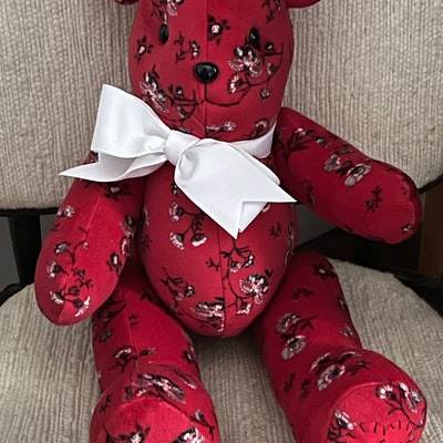 Memory Bear 15 Inches Tall Made From Your Loved One's Clothing - Etsy