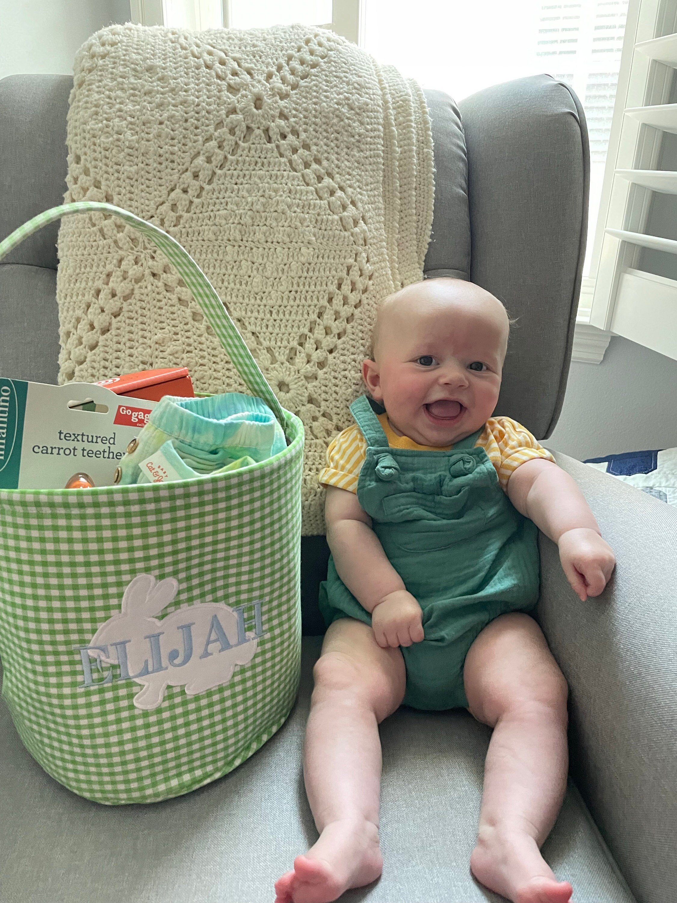 Easter basket, Personalized Easter Basket, monogram easter basket, girls basket, boys basket, girls easter basket, embroidered, Check