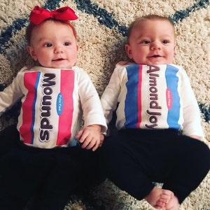 almond joy and mounds onesies