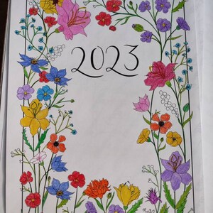FLORAL MONTHLY COVERS | Bullet Style Journal Templates