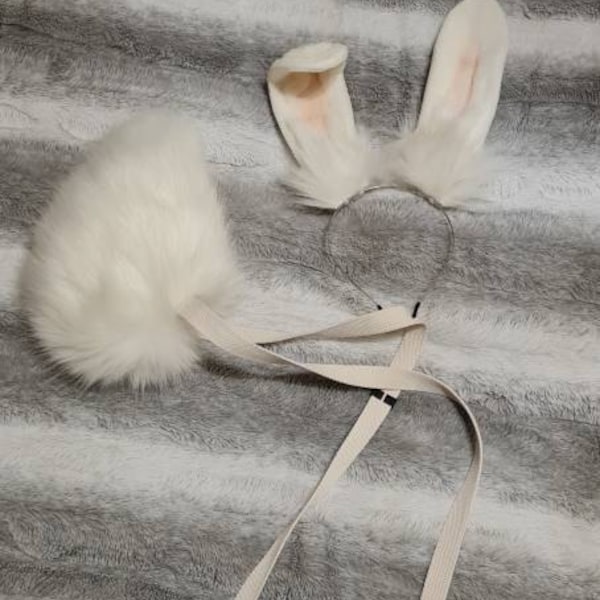 Wolf Ear and Tail Set Realistic Faux Fur Fox Ear and Tail Set Anime ...
