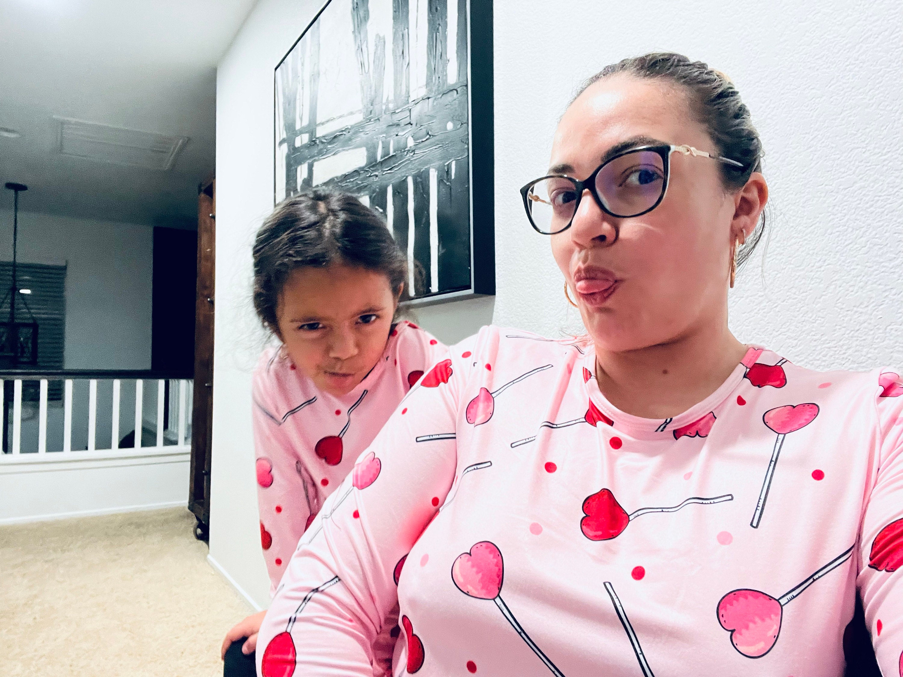 HEART LOLLIPOP PAJAMAS Mothers day pajamas, mommy and me pajamas, matching outfits, matching pajamas, Mother&#39;s day outfits, matching pajamas