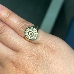 アクセサリー 30s vintage college ring 10k gold 14 Vintage Solid 10k White & Yellow Gold 1930 Class Ring - Size