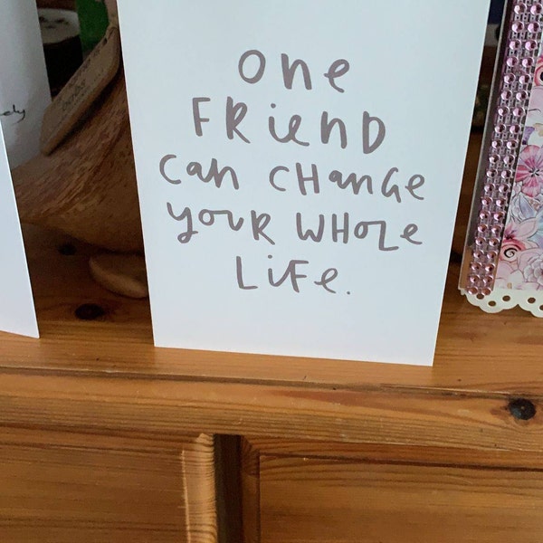 Onner Friend One Friend Card - Best Friend Greeting Card - CC131 - Etsy UK