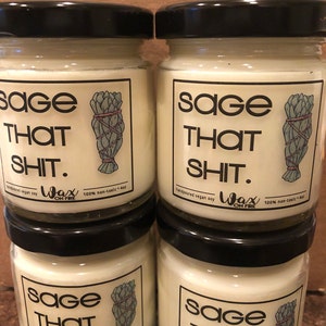 Sage That Shit Spiritual Candle Sage Candle Funny Candle Funny | Etsy