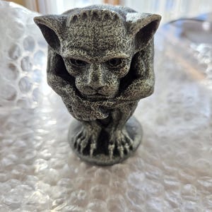 Gothic Imp Gargoyle, Small Irving in Blackened Iron, Cast Shadows